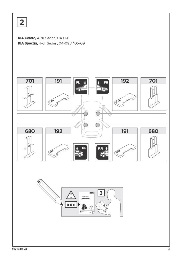 Thule KIT 1368 Fit Kit - ScoutTech
