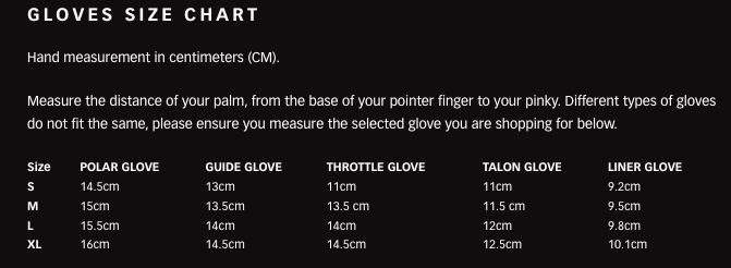 Baffin Talon Gloves Unisex Small - ScoutTech