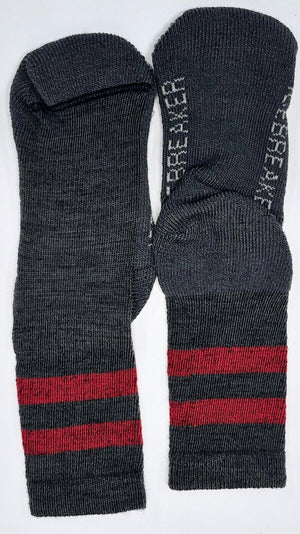 Icebreaker Merino Boys Hike Medium Cushion Red Crew Socks Size 10 Kids