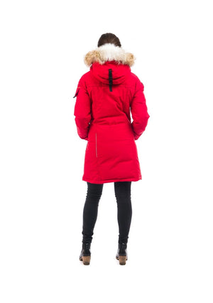 Outdoor Survival Canada Women's Jaci -40 Down Parka, Red Alert, XS - ON DISPLAY