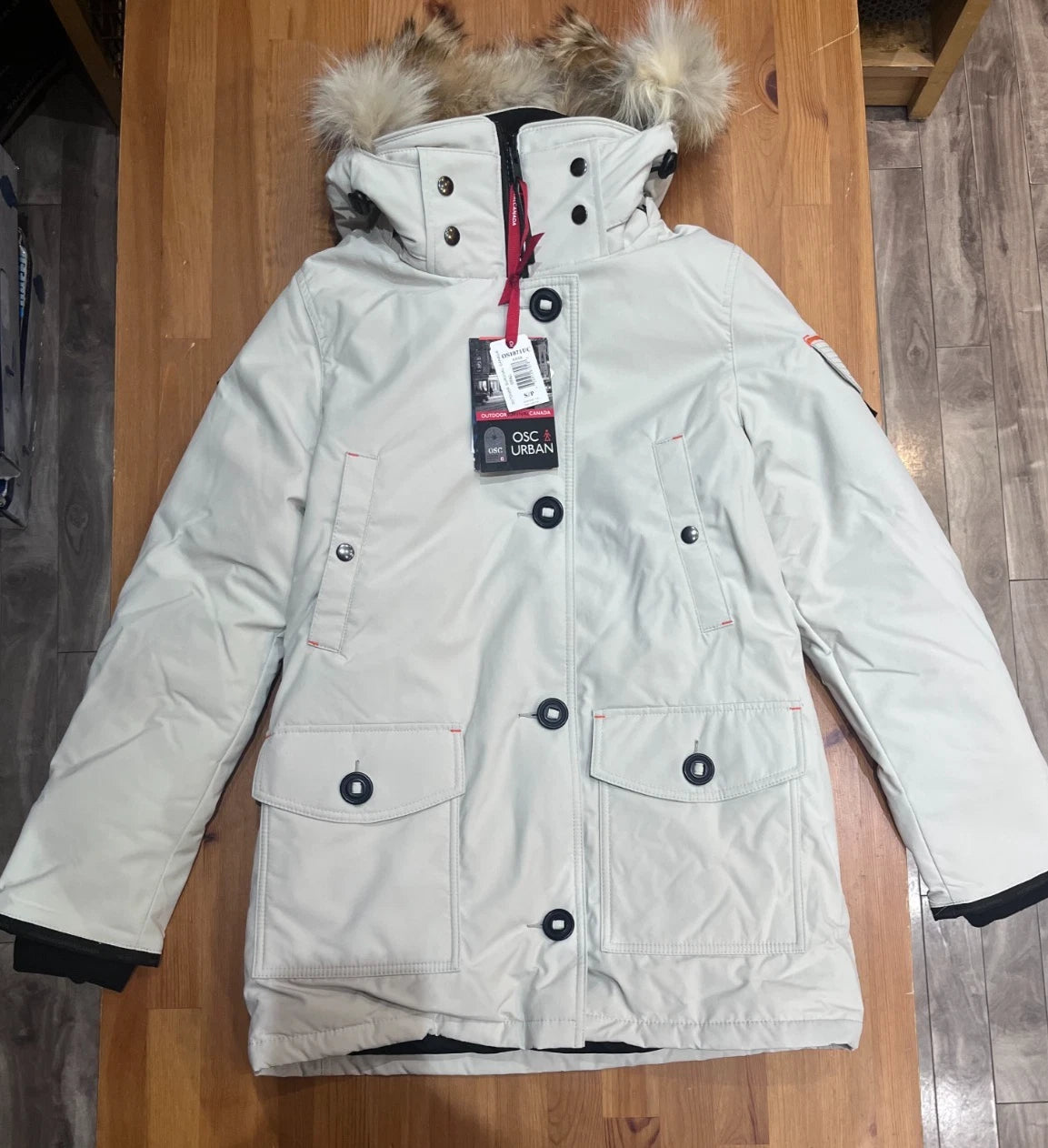 Outdoor Survival Canada Women's Kasa -20C Down Parka - Opal White, Small - ON DISPLAY
