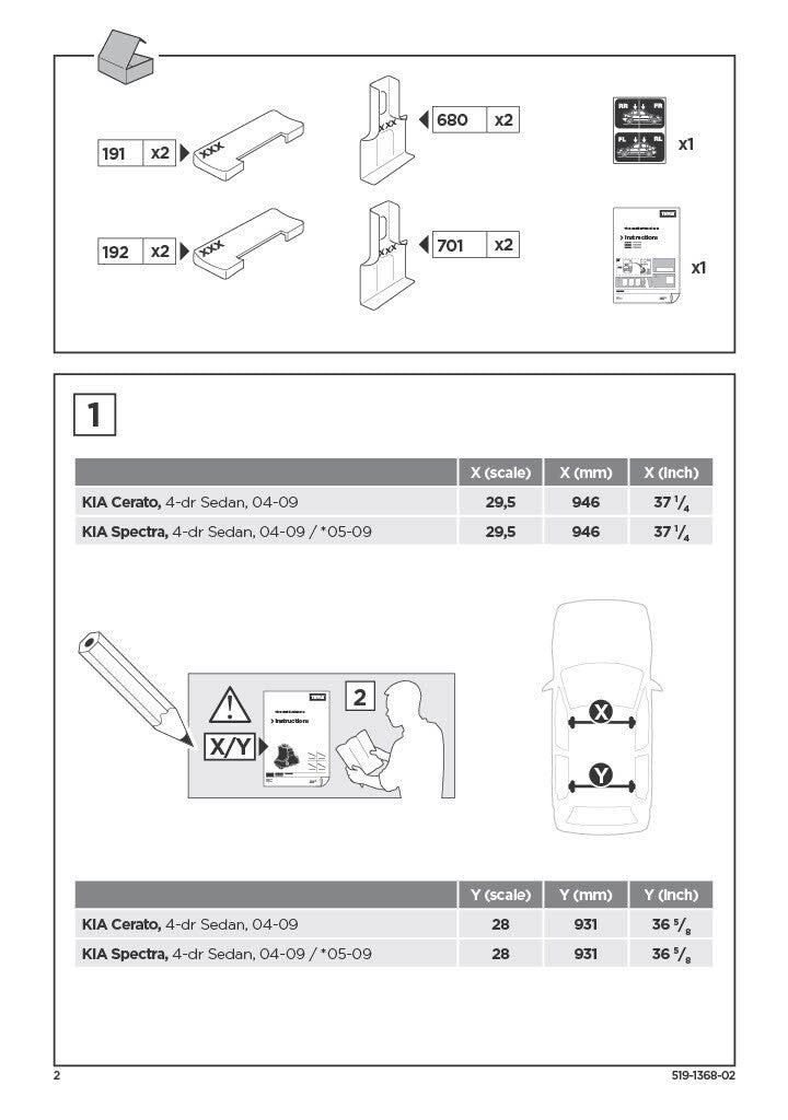 Thule KIT 1368 Fit Kit - ScoutTech