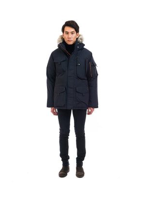 Outdoor Survival Canada Men's Kanti -40 Down Parka, Cold Lake Blue, Medium - ON DISPLAY