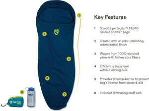 Nemo Tracer Sleeping Bag Liners Long Length 86 inches