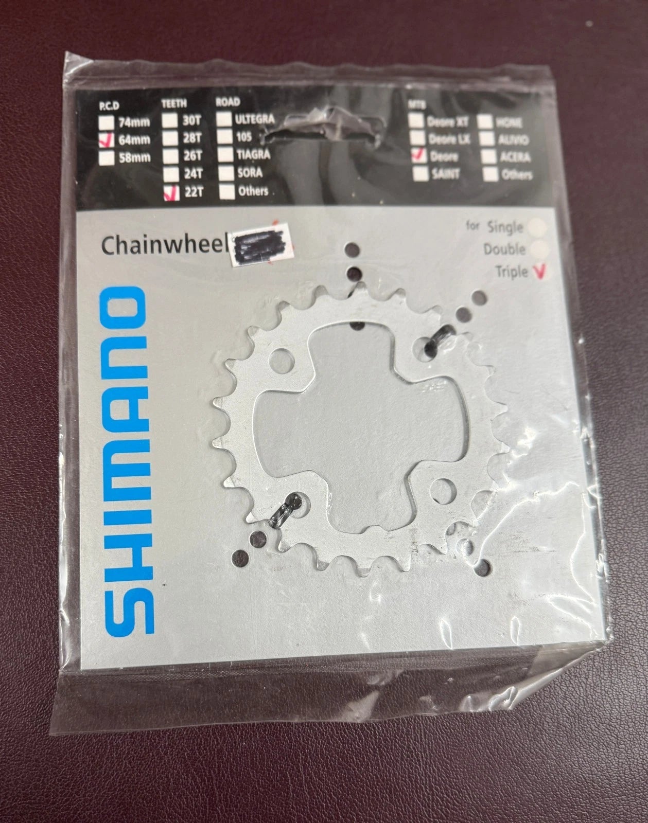 Shimano Chainwheel M510 Deore 22 Tooth 64 mm