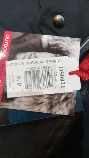 Outdoor Survival Canada Men's Atka -40 Down Parka Black, Small - ON DISPLAY