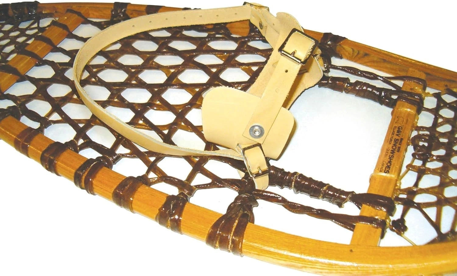 GV Snowshoes Traditional Leather Harness and Bindings for Snowshoes, Beige
