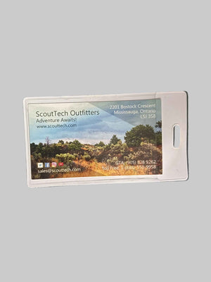 Europe Bound Canada Flag Luggage Tags with ID or Business Card Pouch