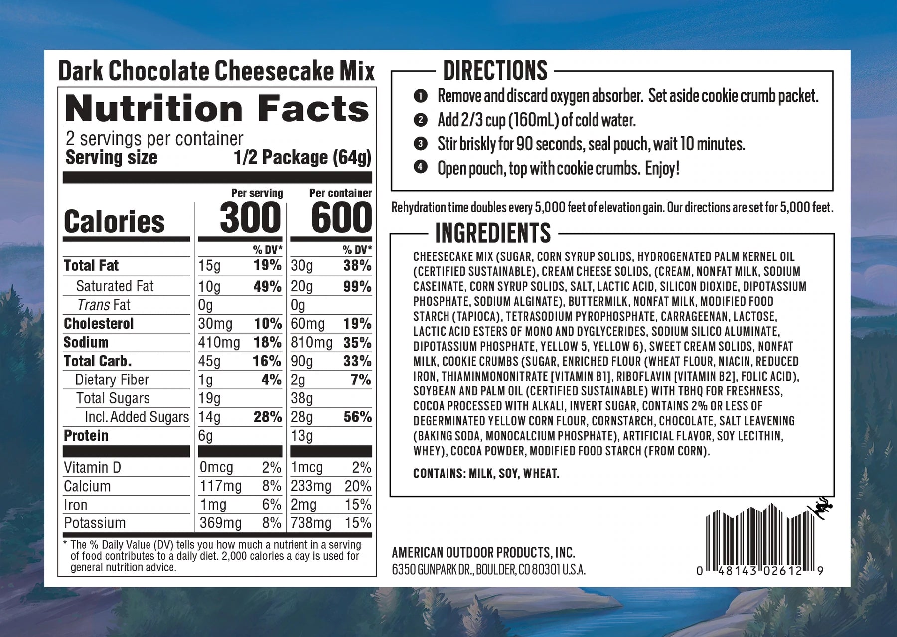 Backpackers Pantry Dark Chocolate Mousse Mix - ScoutTech Outfitters