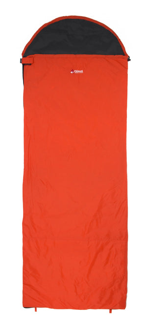 Chinook ThermoPalm Hooded Rectangle 50F Sleeping Bag Orange