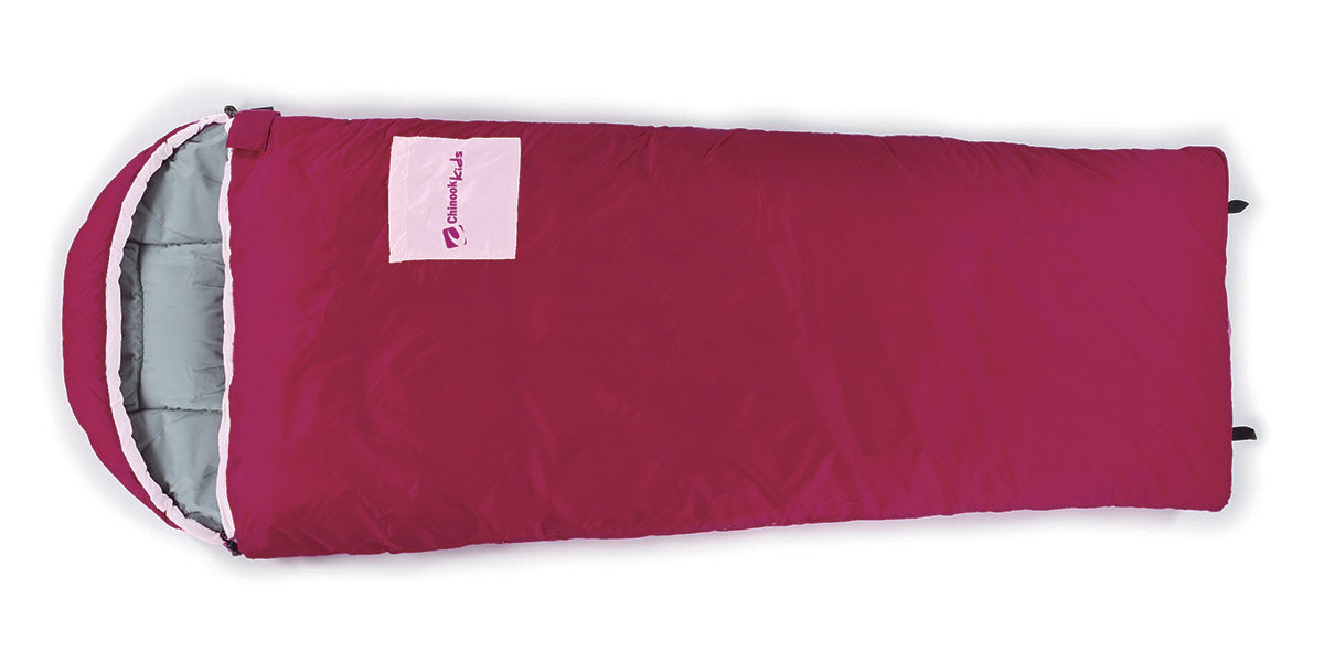 Chinook Kids Synthetic Insulated Sleeping Bag 32F with Built In Pillow! - ScoutTech
