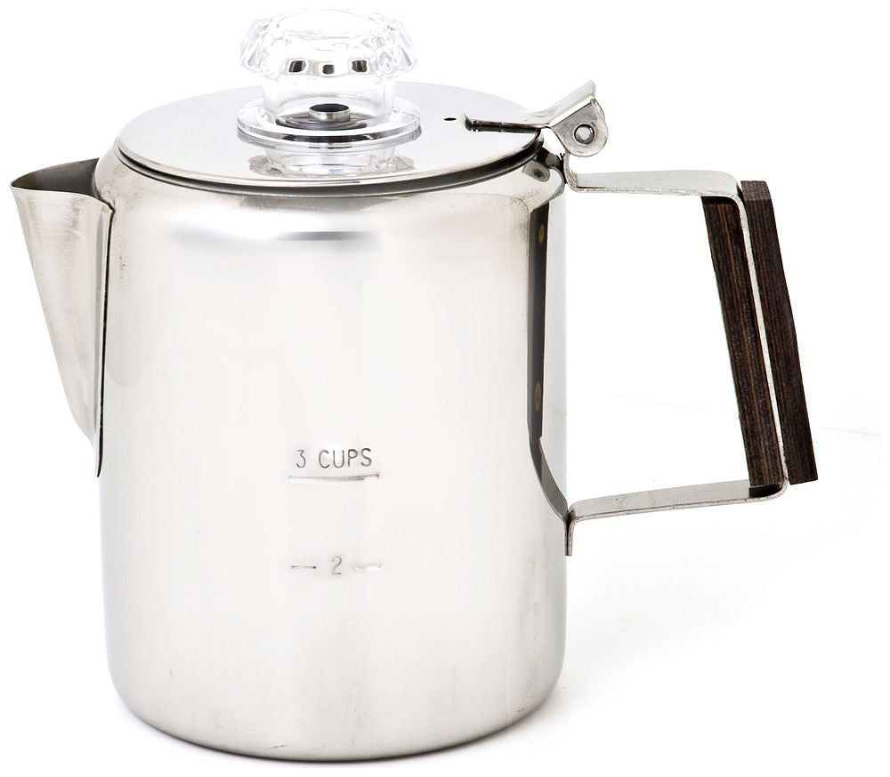 Chinook Timberline Stainless Steel Coffee Percolators 12-Cup - ScoutTech
