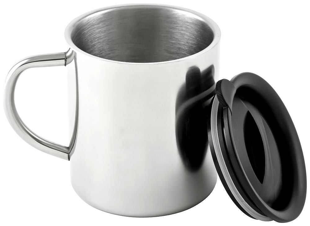 Chinook Stainless Steel Double-Wall Mug with Lid - ScoutTech