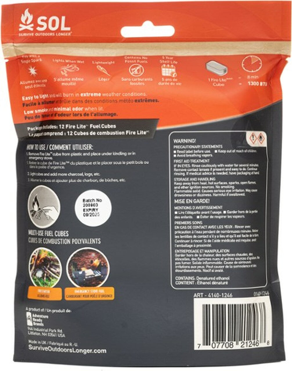 SOL Fire Lite Fuel Cubes - ScoutTech Outfitters