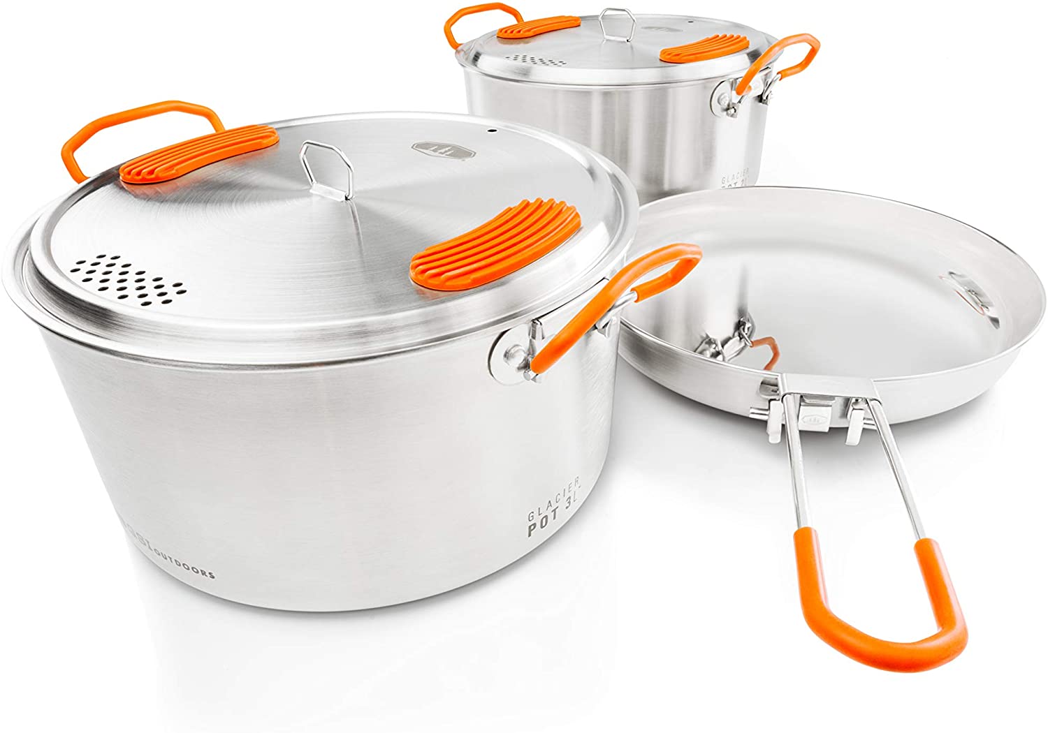 GSI Outdoors Glacier Stainless Steel Base Camper Cookset - Medium - ScoutTech