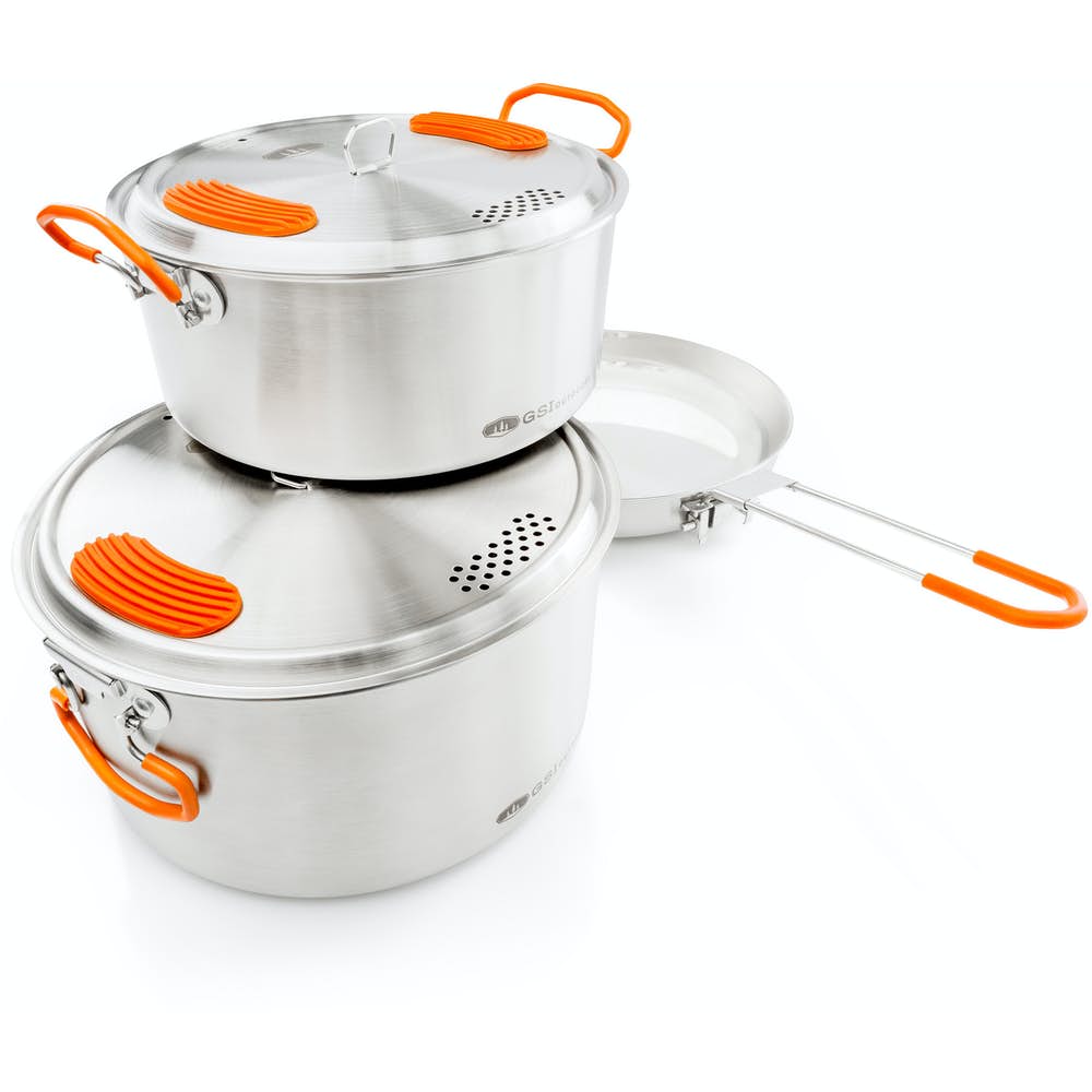 GSI Outdoors Glacier Stainless Steel Base Camper Cookset - Medium - ScoutTech