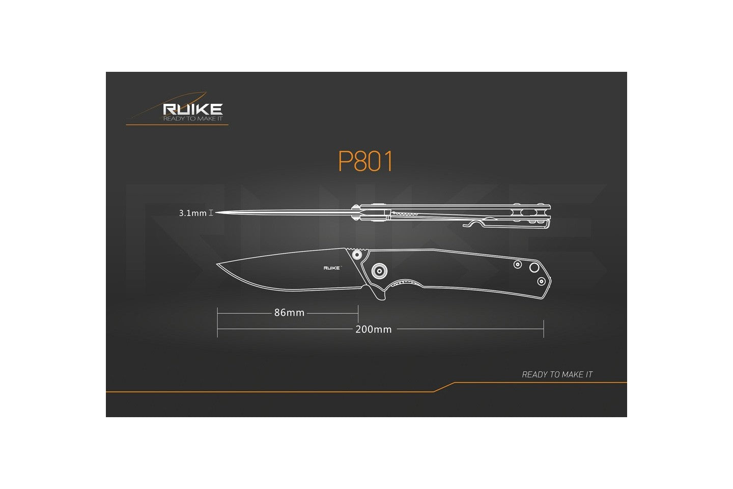Ruike P801-SF EDC Folding Knife - ScoutTech