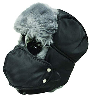Misty Mountain Thermal Aviator Hat with Face Mask Black
