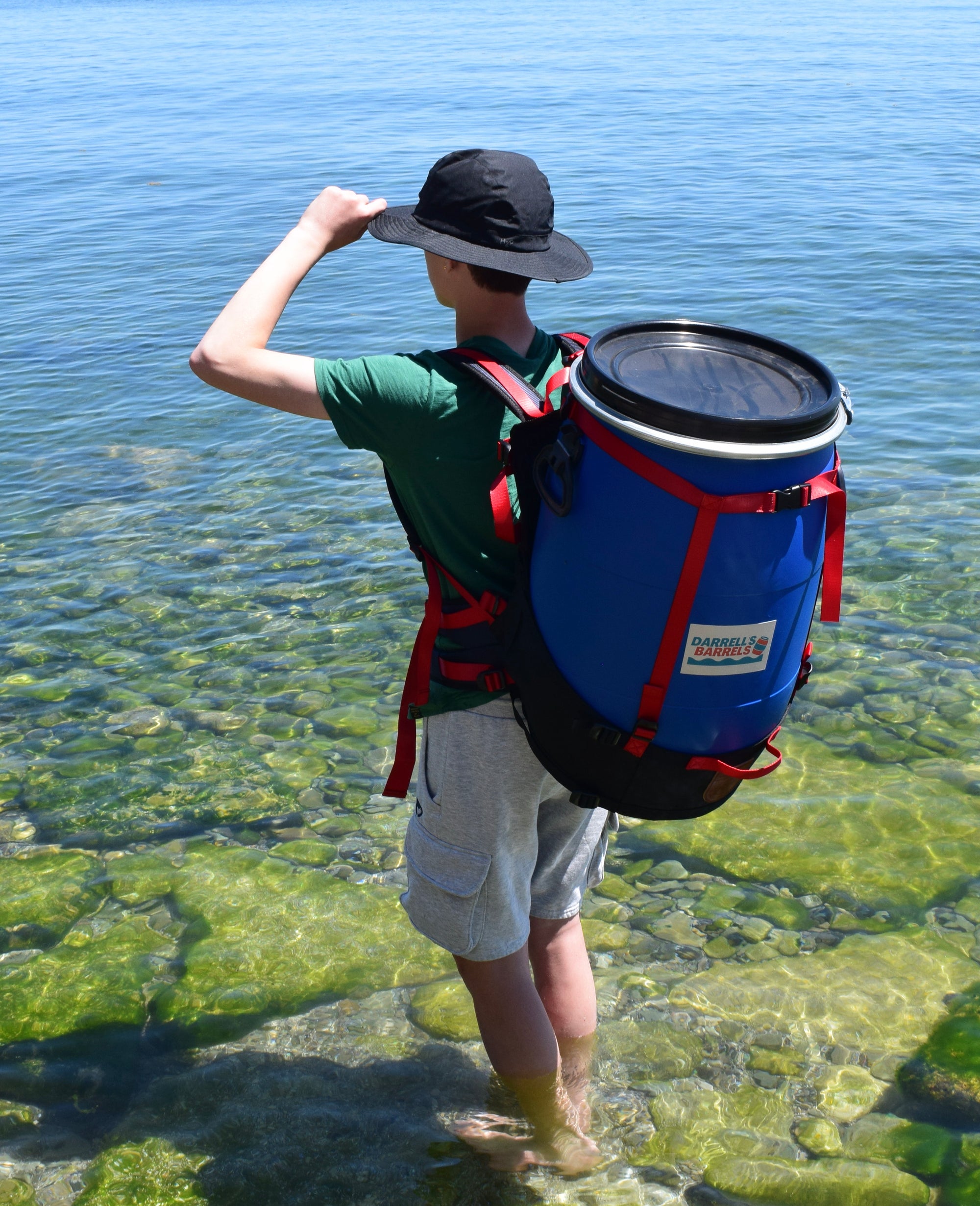 Darrell's Barrels 60L Canoe Barrel + Level Six Bad Hass Adjustable Barrel Harness Combo - ScoutTech Outfitters