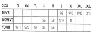 Baffin Cabin Unisex Hybrid Slipper Size Chart - ScoutTech