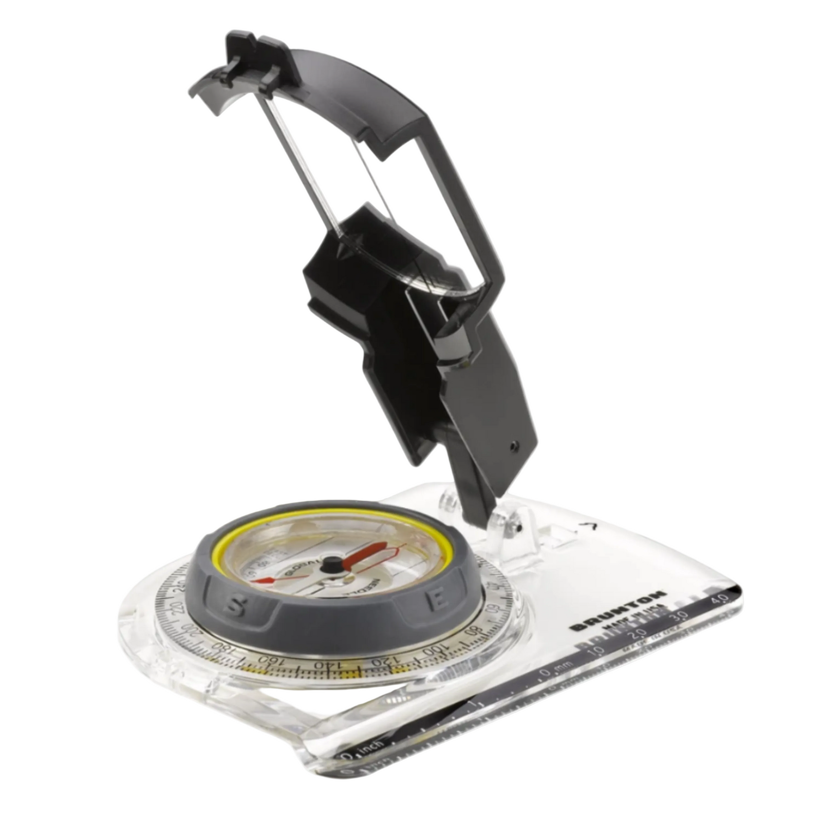 Brunton TruArc 7 Mirrored Sighting Compass Partially Open | ScoutTech Outfitters