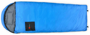 Chinook Kids Synthetic Insulated Sleeping Bag 32F in Cyan Blue with Built In Pillow and Front Pocket | ScoutTech Outfitters