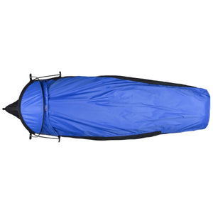 Chinook Summit Waterproof Breathable Bivy Bags in Blue and Black Aerial View of Bivvy Set-Up | ScoutTech Mississauga