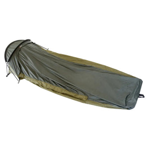 Chinook Summit Waterproof Breathable Bivy Bags in Olive Green Aerial View of Bivvy Set-Up | ScoutTech Mississauga Store