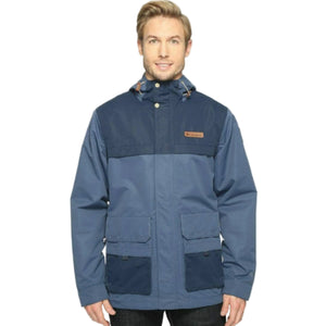 Columbia Mens South Canyon Waterproof Breathable Rain Jackets in Blue | ScoutTech Outfitters