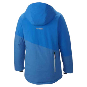 Columbia Titanium Men's First Tracks 860 TurboDown Ski Jackets in Blue Back View Size: Medium | ScoutTech Outfitters Mississauga Store