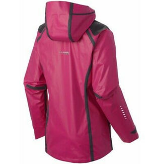 Columbia Titanium Women's Outdry Extreme Diamond Tech Rain Jackets in Haute Pink Rear View | ScoutTech Outfitters