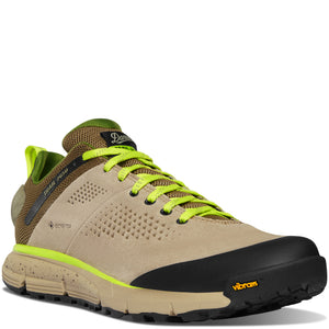 Danner Men's Trail 2650 GTX Waterproof Hiking Shoes in Sand and Green Side View With Logos | ScoutTech Outfitters Mississauga