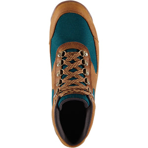 Danner Women's Retro Style Jag Leather Nylon Blend Waterproof Hiking Boots Brown and Teal Upper View | ScoutTech Outfitters Mississauga Store