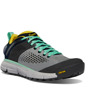 Danner Womens Trail 2650 Leather Hiking Shoes in Gray, Blue & Spectra Front View | ScoutTech Outfitters Mississauga Store