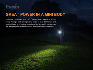 Fenix E01 V2.0 AAA Flashlight 100 Lumens
