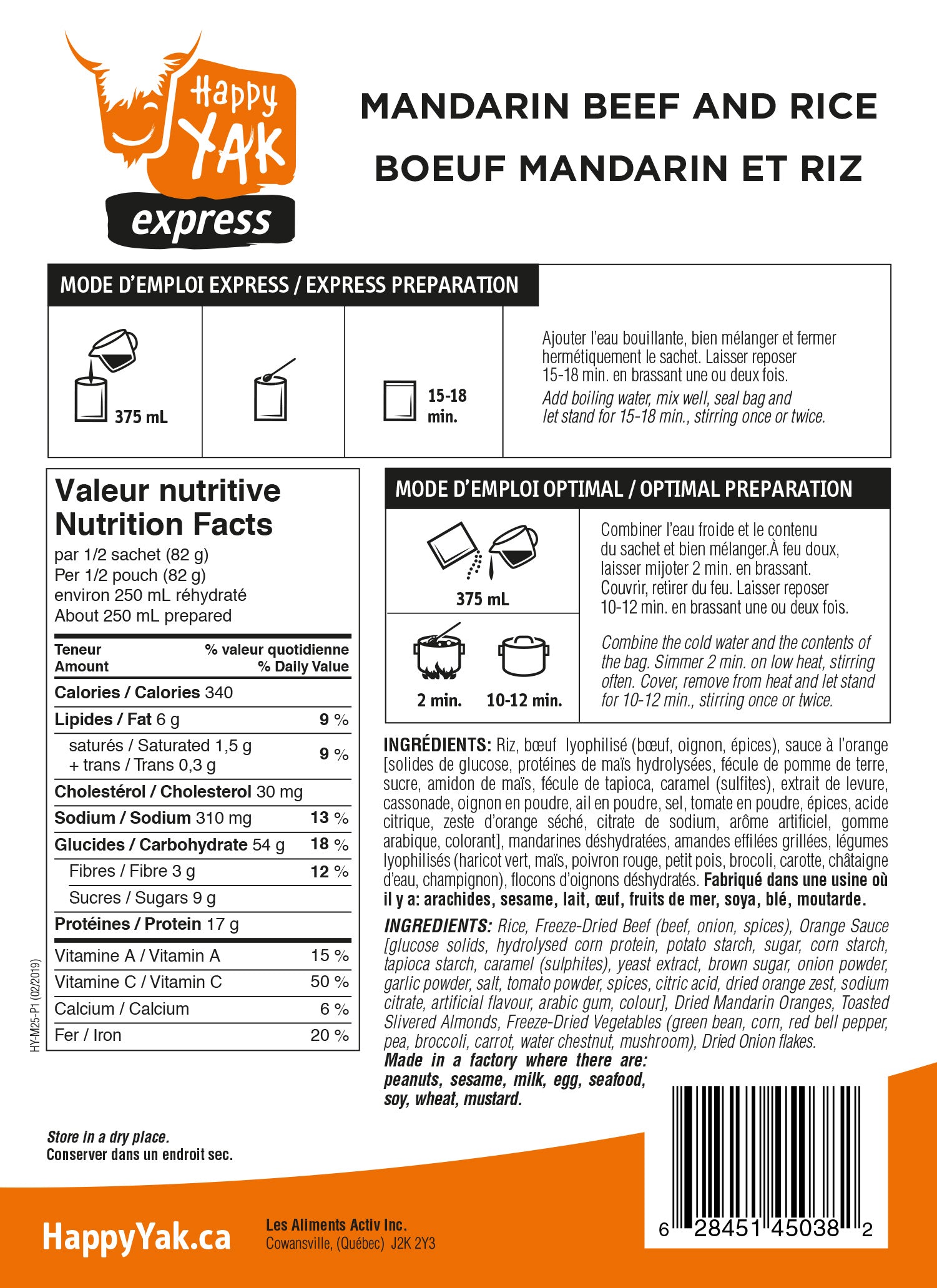 Happy Yak Mandarin Beef and Rice - ScoutTech