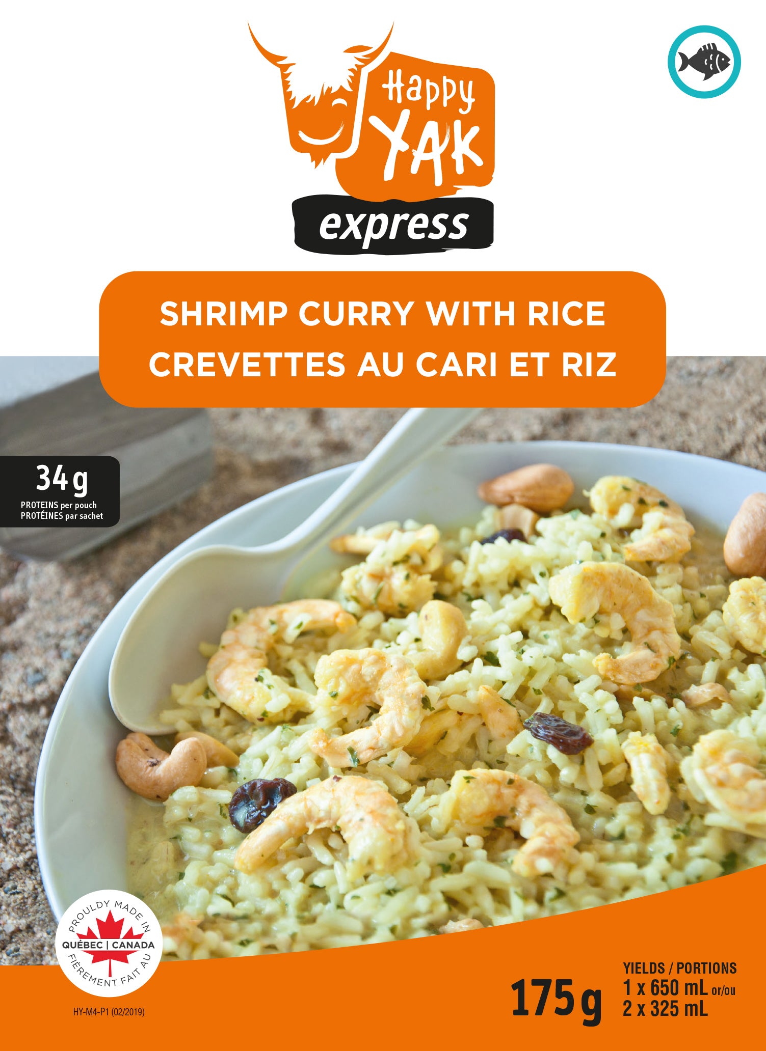 Happy Yak Shrimp Curry with Rice (2 servings) - ScoutTech