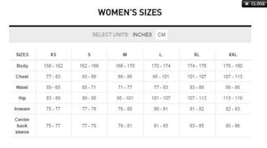 Helly Hansen Women's Odin Traverse Helly Tech Professional Rain Jackets Size Chart | ScoutTech Outfitters