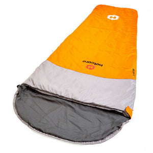 Hotcore T-100 0C/32F Tapered Sleeping Bag Synthetic Fill in Grey and Orange Fully Zipped | ScoutTech Outfitters