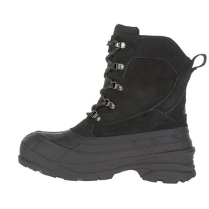 Kamik Men's FARGO 2 Wide-Fit -40 Winter Boots in Black with Waterproof Suede Upper and Rubber Bottoms Side View | Made in Canada | ScoutTech Outfitters