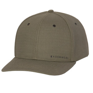 Kooringal Men's Taree Cotton Canvas 6 Panel Ball Cap in Military Green on a White Background Showing Kooringal Logo | ScoutTech Outfitters Mississauga Store