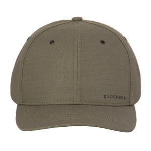 Kooringal Men's Taree Cotton Canvas 6 Panel Ball Cap in Military Green on a White Background Showing Front | ScoutTech Outfitters Mississauga Store