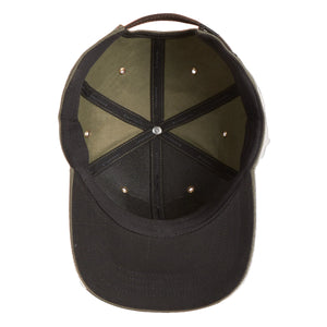 Kooringal Men's Taree Cotton Canvas 6 Panel Ball Cap in Military Green Inside View | ScoutTech Outfitters Mississauga Store