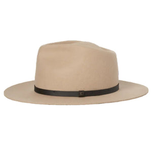 Kooringal Unisex Felt Wide Brim Goodwin Fedora Hat in Tan with Leather Band | ScoutTech Outfitters