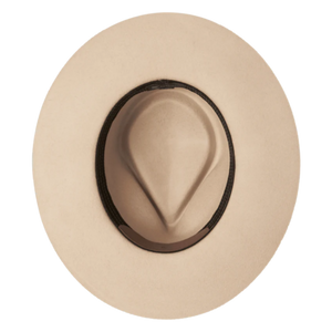 Kooringal Unisex Felt Wide Brim Goodwin Fedora Hat in Tan Inside View | ScoutTech Outfitters