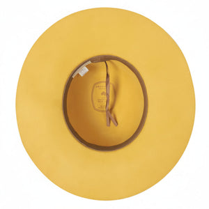 Kooringal Women's Forever After Australian Wool Felt Large Brim Sun Hat in Yellow Underside View | ScoutTech Outfitters