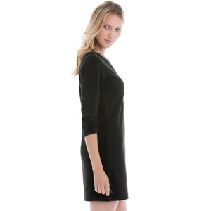 Lole Women's Babe Robe Dress in Black Side View on Model Size XL | ScoutTech Outfitters Mississauga Store