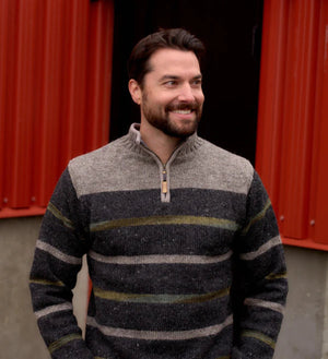 Lost Horizons Men's Wool Tahoe Sweaters on Model Handmade in Nepal! - ScoutTech Outfitters