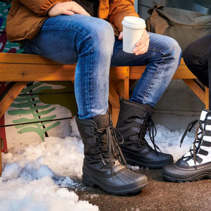 Kamik William N Men's Winter Boots (-40C/F) in Black Lifestyle Image | Sizes 9 & 12 US | Made in Canada! | ScoutTech Outfitters