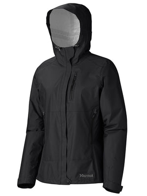 Marmot Women's Storm Watch 2.5 L Waterproof Breathable Rain Jackets in Black | ScoutTech Outfitters Mississauga Store